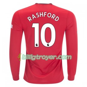 Billige Fotballdrakter Manchester United Marcus Rashford 10 Hjemmedraktsett 2019/20 Langermet